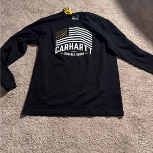Carhartt Black Long Sleeve Tee with Bold Graphic